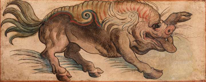 Fantastical animal, probably a Leucrota